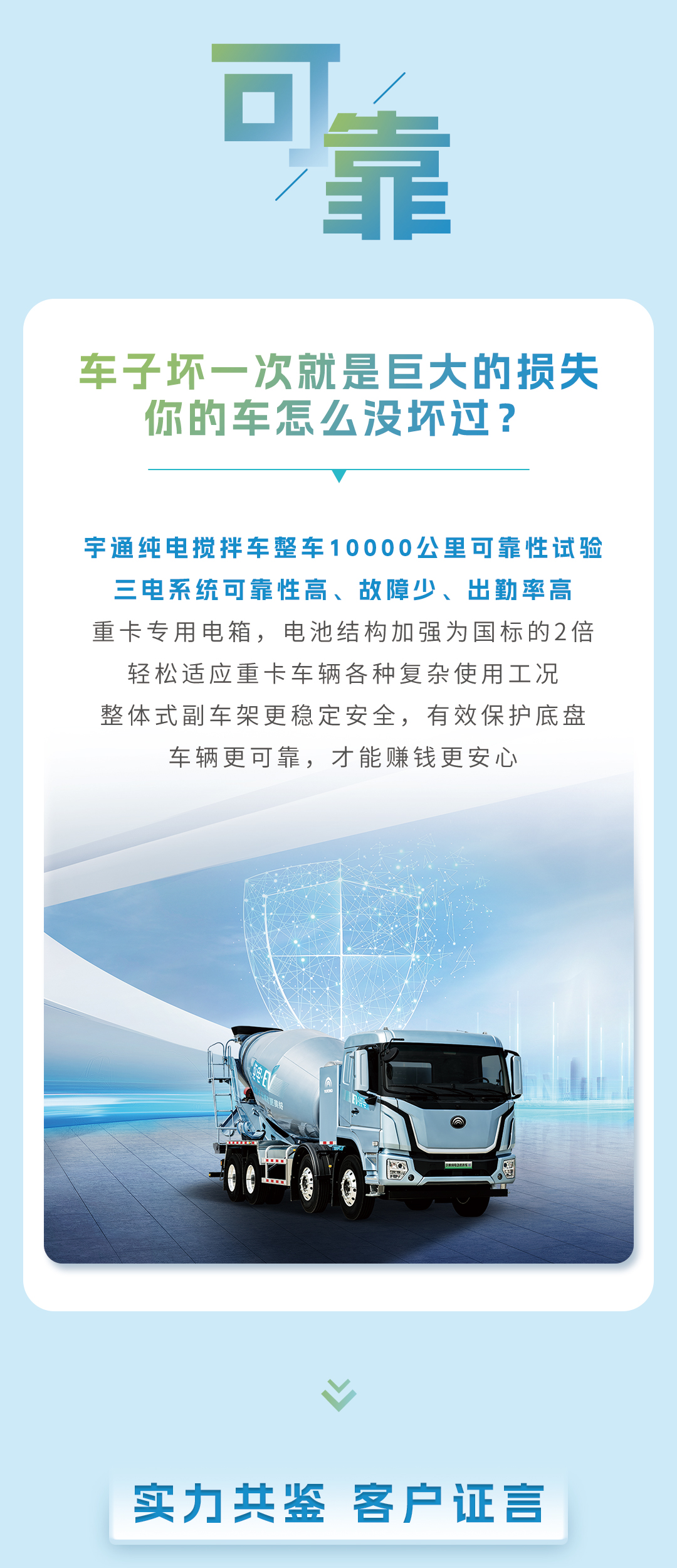 产品博览 | 宇通纯电搅拌车，让城市建设更city