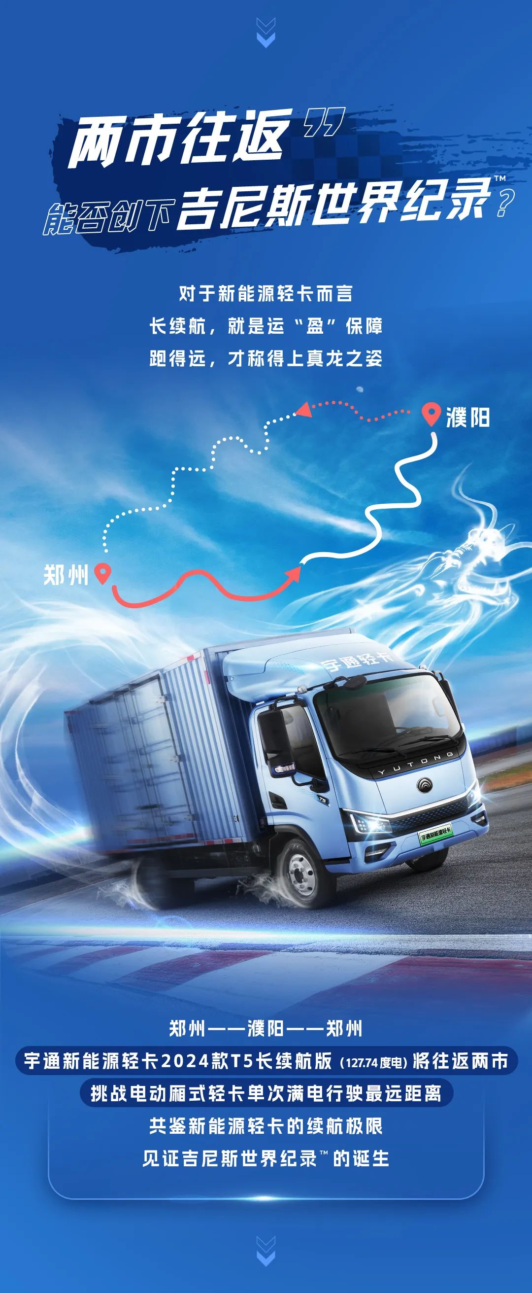 冲击纪录 | 千里鉴真龙，宇通轻卡勇闯吉尼斯！