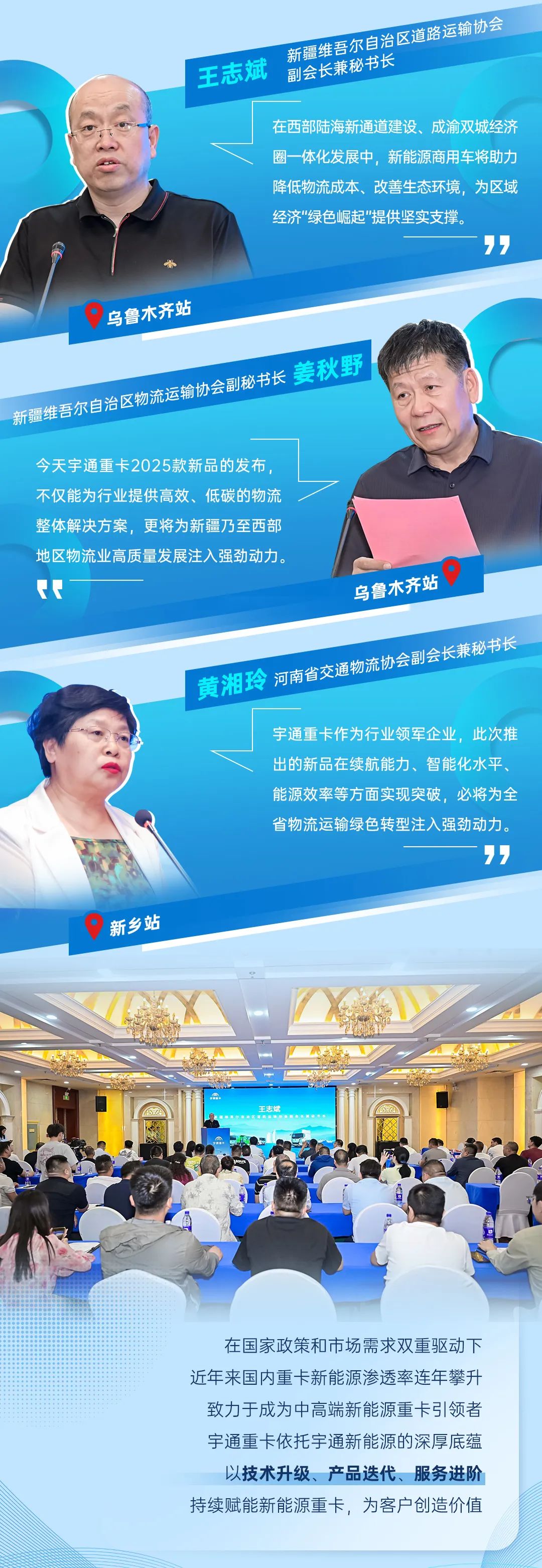 跑赢每一度丨从乌市到新乡，宇通重卡唱响新品上市“双城记”