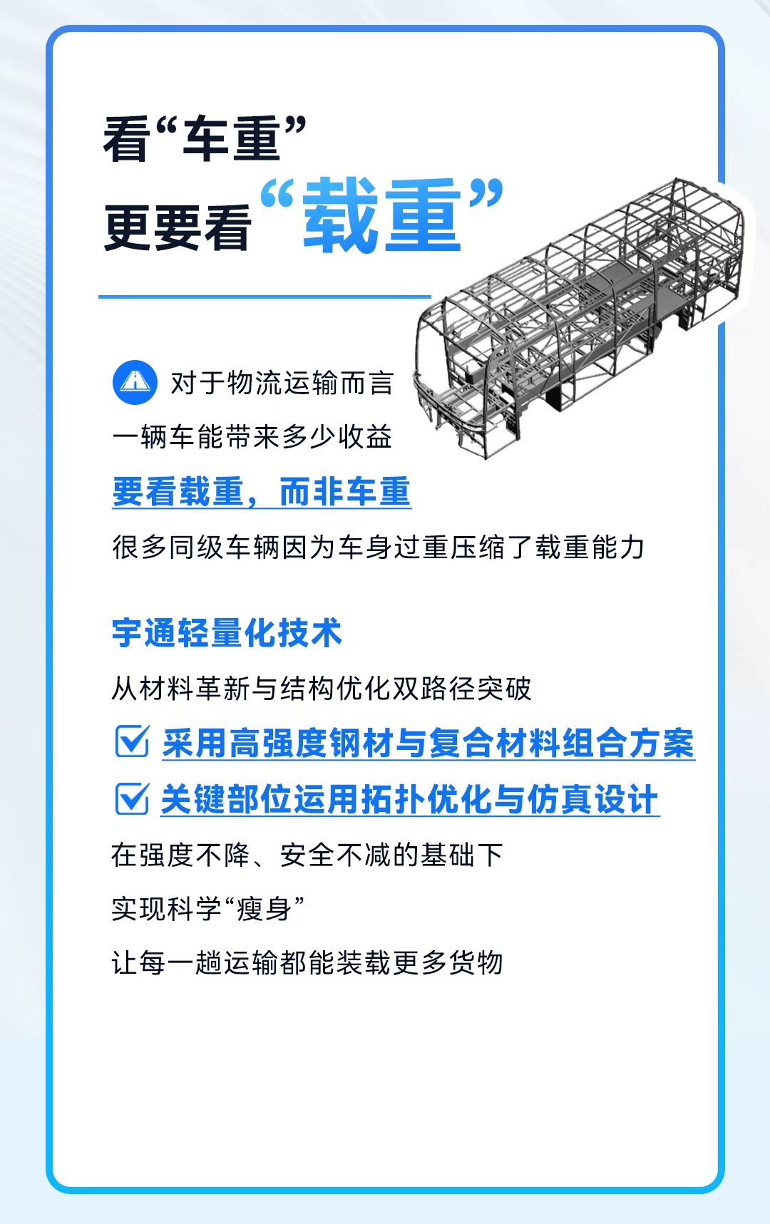 宇通科技TALK | 选车，为什么要选同级“更轻的”？