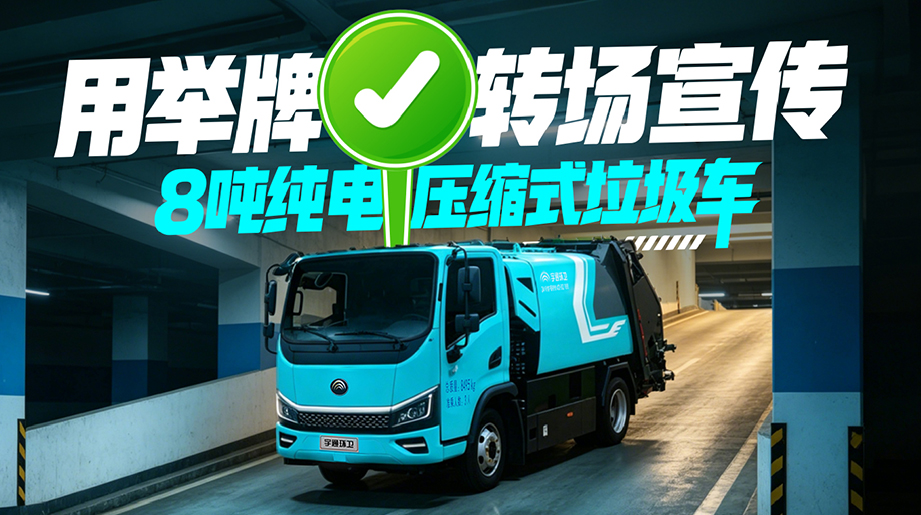 当宇通环卫带着手举牌，宣传8吨纯电动压缩式垃圾车，你将会看到？