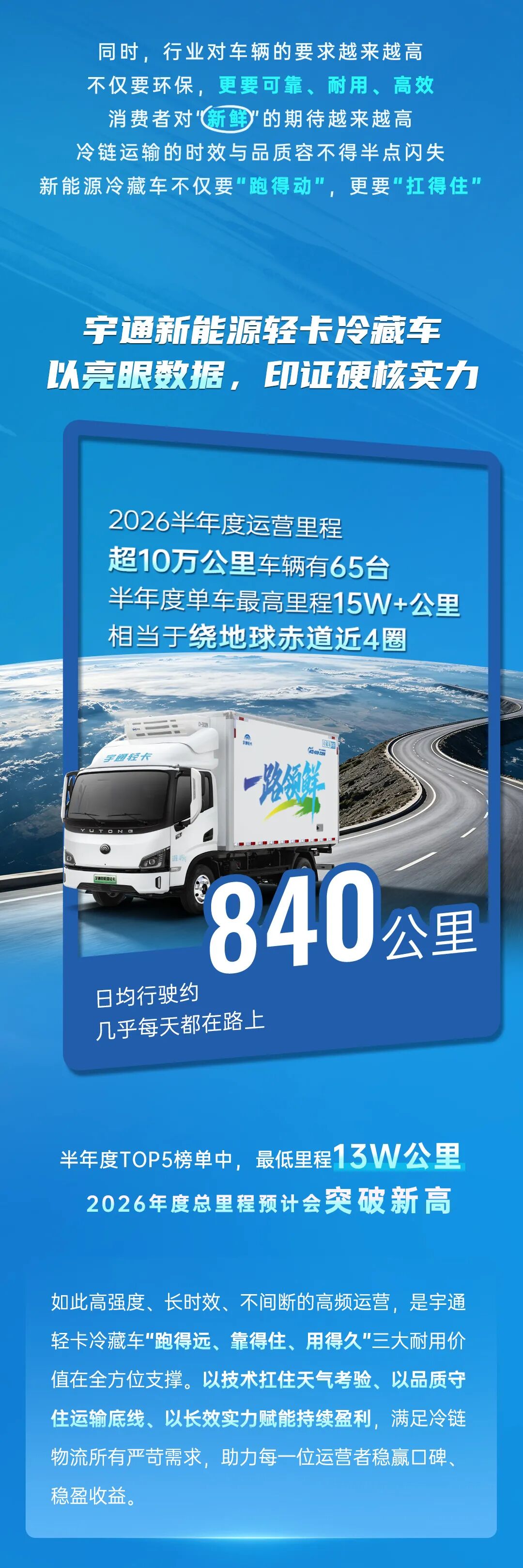 半年榜单｜15万公里可绕地球四圈，宇通轻卡跑出来的真耐用