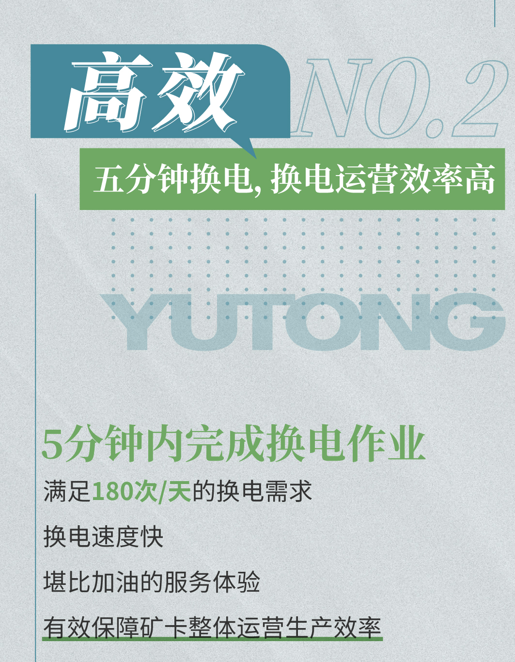 一图看懂宇通矿卡换电模式四大优势