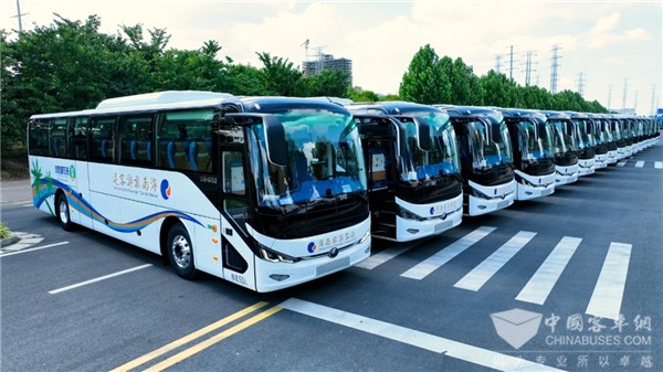 绿色文旅新体验!130辆宇通高端新能源旅游客车交付海南 绿色文旅新体验!130辆宇通高端新能源旅游客车交付海南