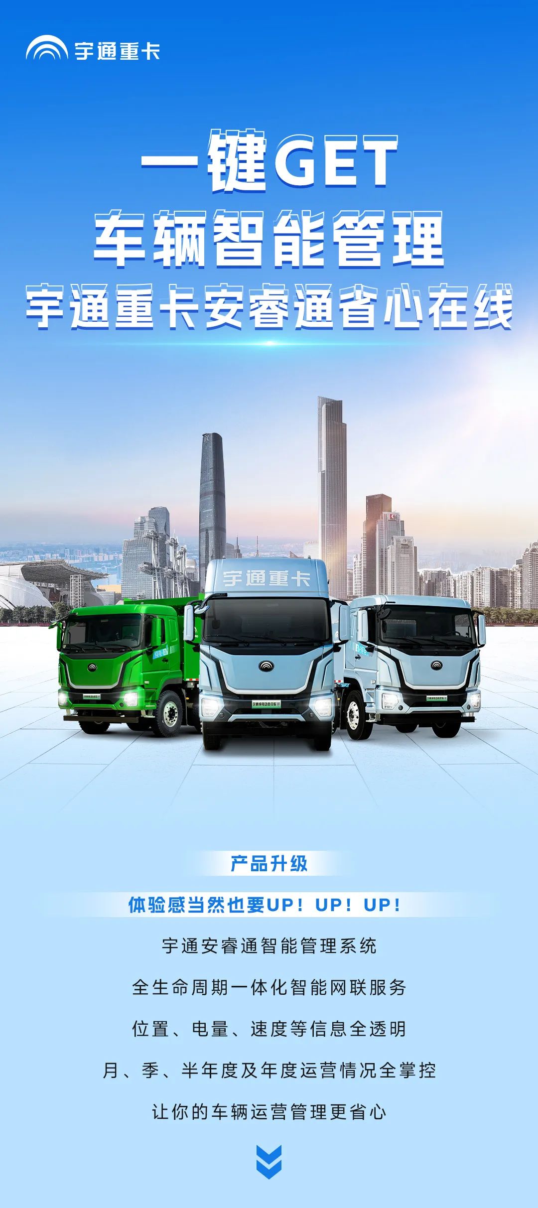 一键GET车辆智能管理，宇通重卡安睿通省心在线