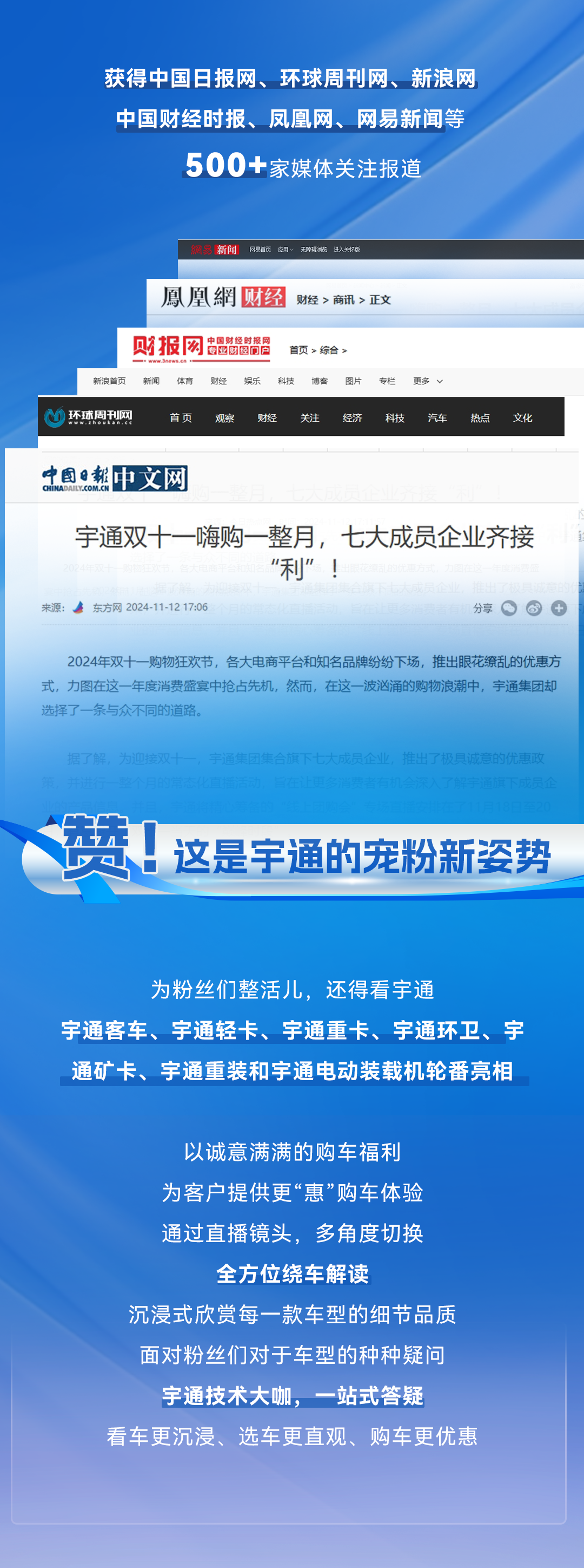 热度1000万+！双11宇通直播月战绩来袭！